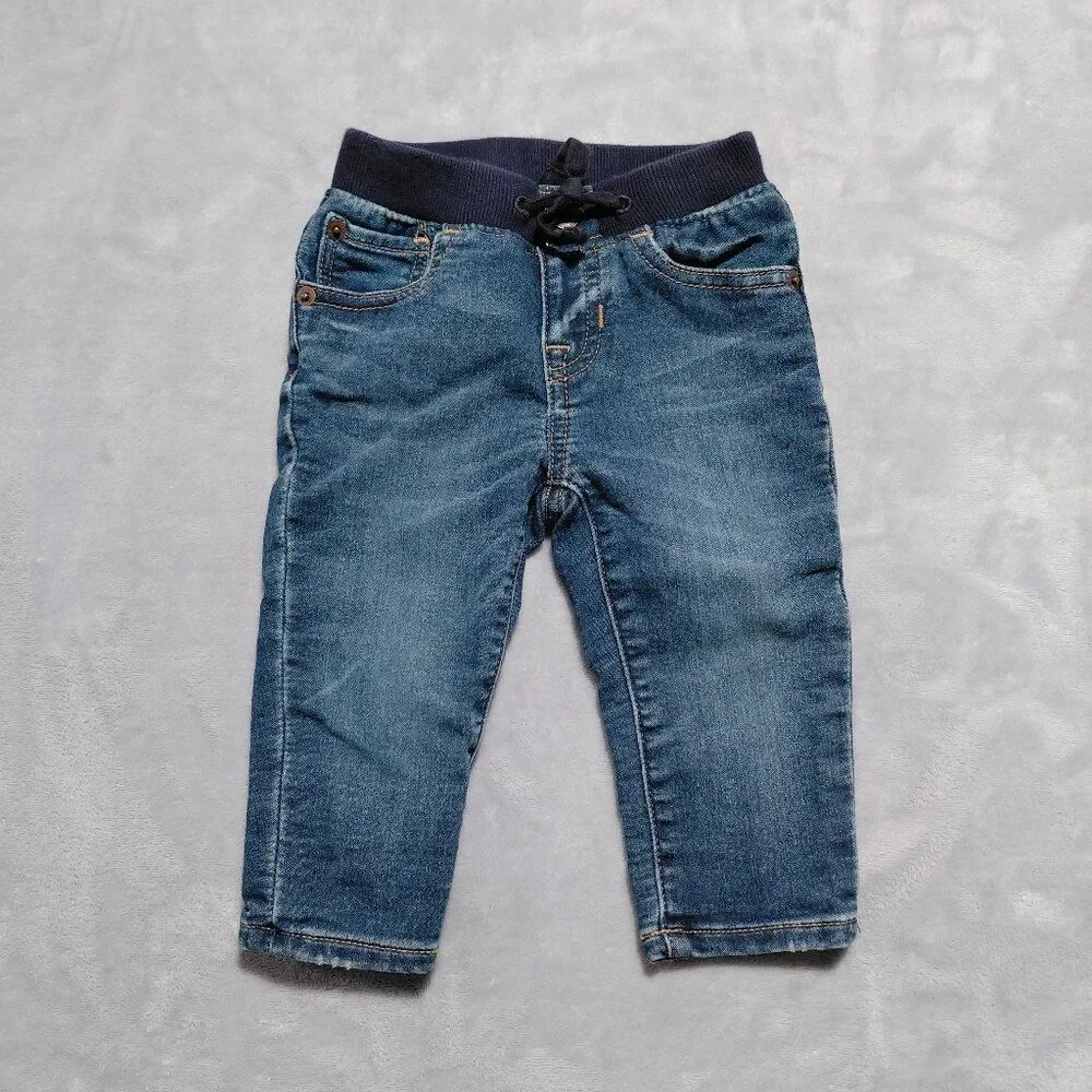 Baby Gap 6-12M my first easy slim Jeans 5-Pocket Elastic Waist